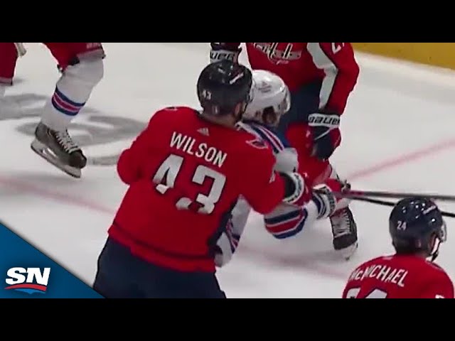 ⁣Capitals' Tom Wilson Penalized For Going After Rangers' Adam Fox Following Vincent Trochec