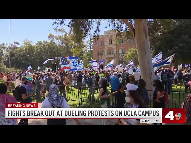⁣Confrontations occur at UCLA campus amid ongoing protests