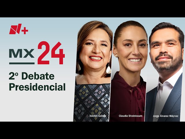 ⁣Segundo Debate Presidencial 2024 México: Claudia Sheinbaum, Xóchitl Gálvez, Álvarez Máynez