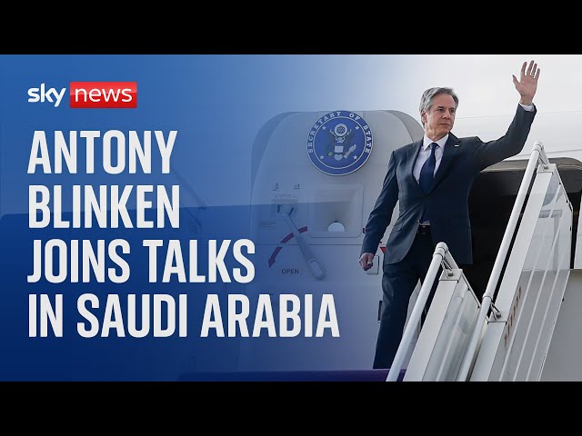 ⁣US Secretary of State speaks at the World Economic Forum in Saudi Arabia