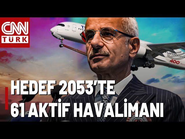 ⁣Bakan Uraloğlu Hedefi Belirledi, 2053'ü İşaret Etti: "Aktif Havalimanı Sayımız 61 Olacak&q
