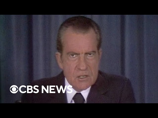 ⁣From the archives: Nixon announces release of Watergate tape transcripts in 1974