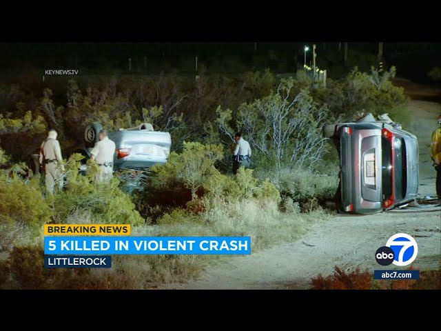 ⁣5 killed in crash on Highway 138 in Littlerock, CHP says