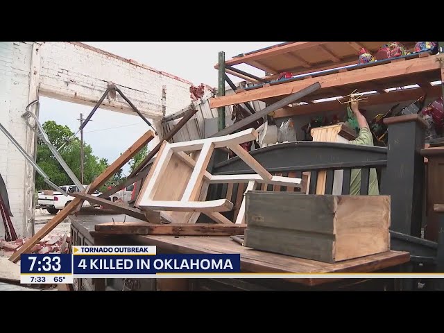 ⁣4 killed in Oklahoma tornado outbreak