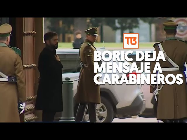 El sentido gesto del Presidente Gabriel Boric con guardias de Palacio de Carabineros en La Moneda