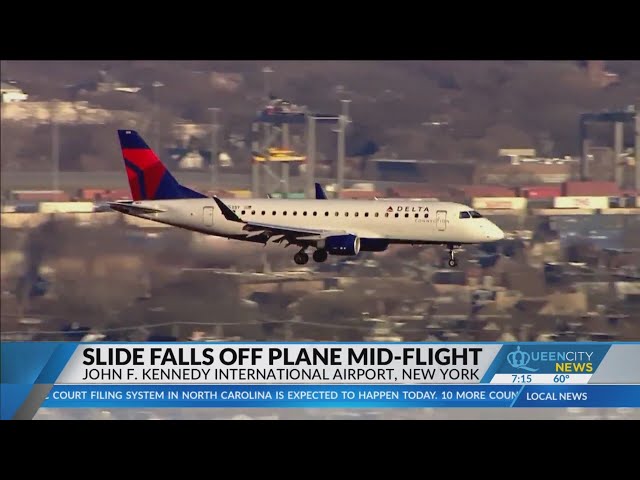 ⁣Slide falls off Delta plane midflight