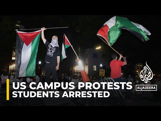 ⁣Hundreds of students arrested in pro-Palestine campus protests