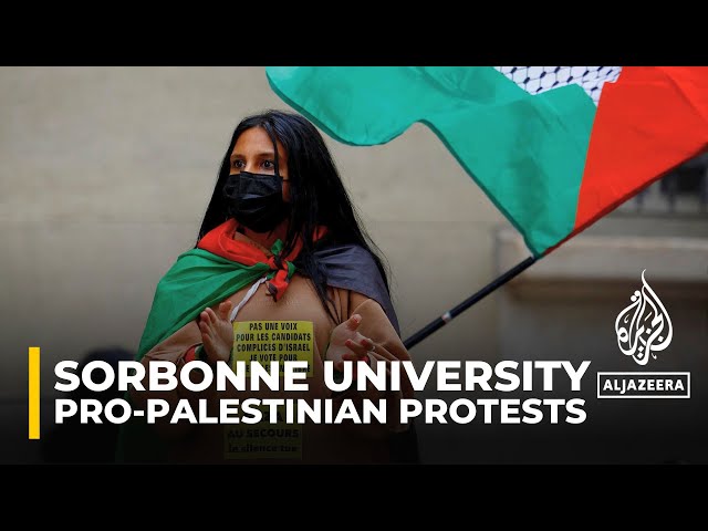 ⁣French police clear pro-Palestine protesters at Sorbonne University