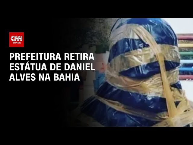 ⁣Prefeitura retira estátua de Daniel alves na Bahia | CNN 360º