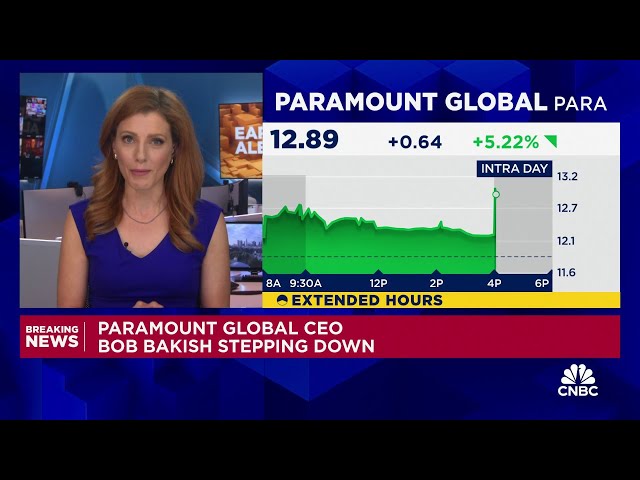 ⁣Paramount Global CEO Bob Bakish stepping down