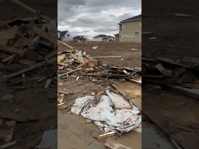 ⁣Cyclist captures immediate aftermath of tornado in Eastern Nebraska