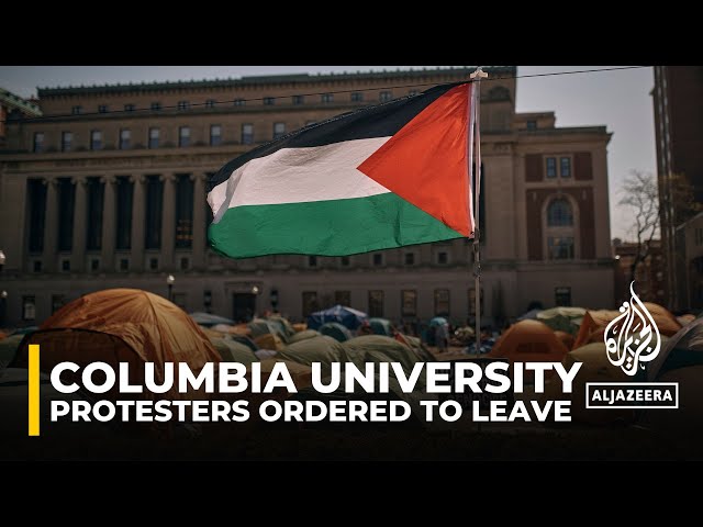 ⁣Columbia University warns students to leave encampment or risk suspension