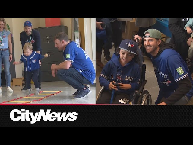 ⁣Jays' pitchers help build memories with young fans