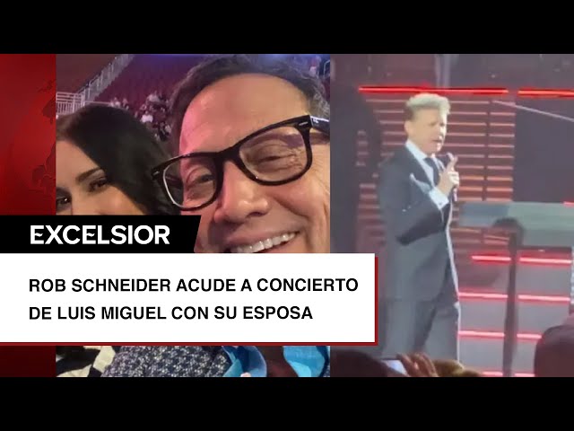 ⁣¡No se resistió a 'El Sol'! Rob Schneider acude a concierto de Luis Miguel con su esposa