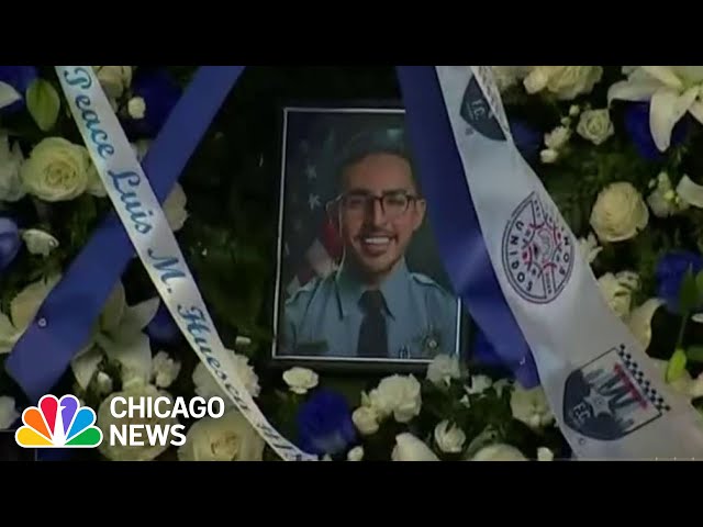 ⁣Luis Huesca's funeral: Friends and family remember Chicago police officer killed in the line of