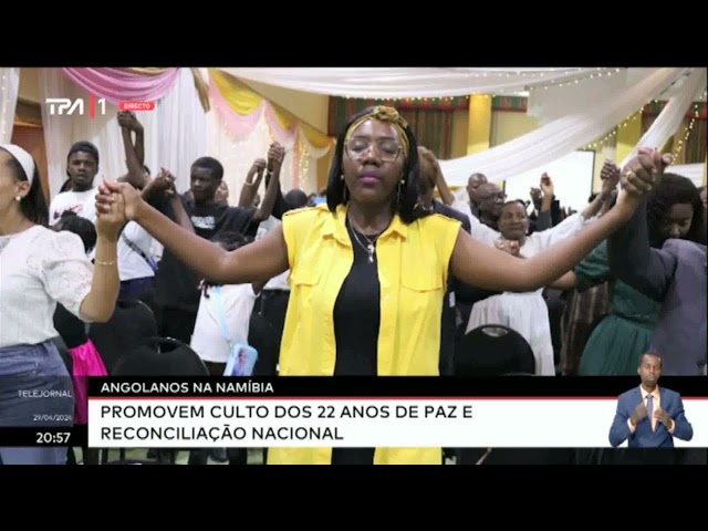 ⁣Angolanos na Namíbia promovem culto dos 22 anos de Paz e Reconciliação Nacional