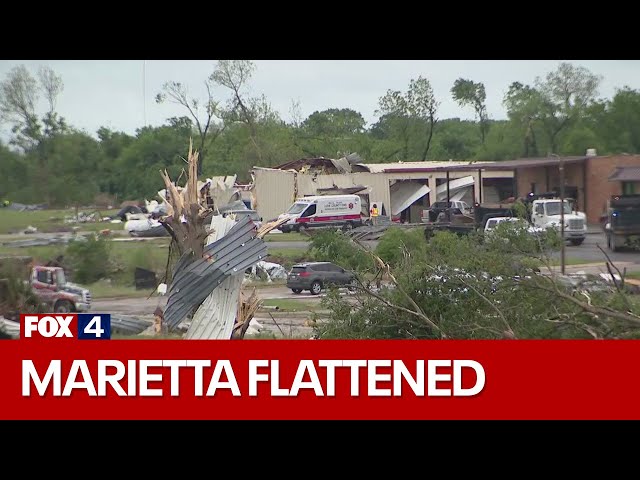 ⁣Oklahoma tornadoes: Deadly twister that struck Marietta upgraded to EF-4