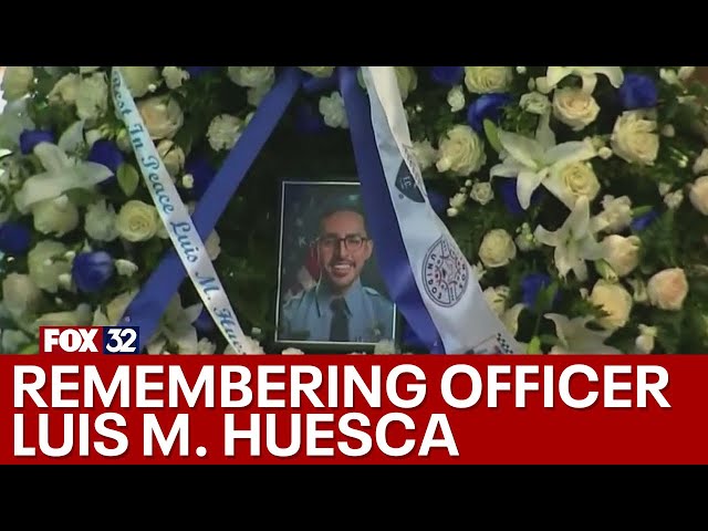 ⁣Law enforcement, family and friends remember CPD Officer Luis M. Huesca