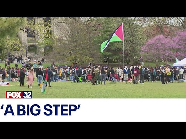 ⁣Northwestern University reaches agreement with pro-Palestinian protesters