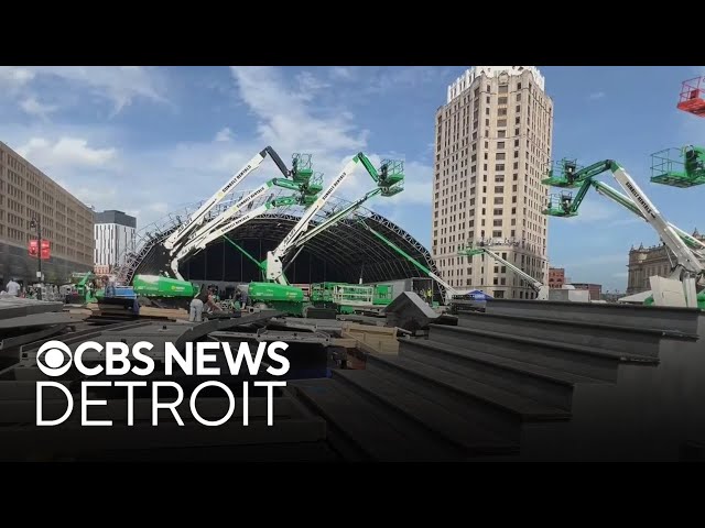 ⁣Tearing down NFL Draft stage in Detroit. What will happen with the material?
