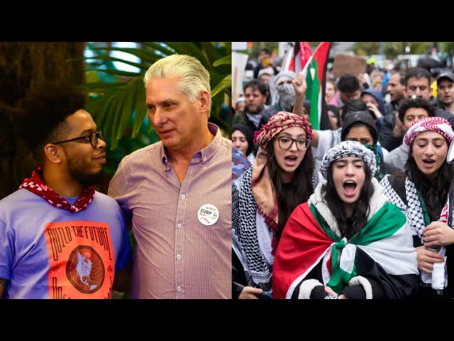⁣Agitador Pro Castrista amigo de Díaz-Canel detrás de protestas pro Hamas en Universidades de EEUU
