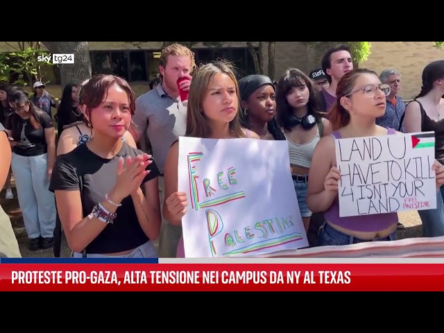 ⁣Proteste pro-Gaza, alta tensione da Ny al Texas