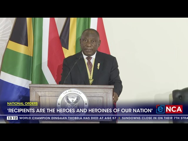 ⁣National Orders | 'Recipients are the heroes and heroines of our nation' - Ramaphosa