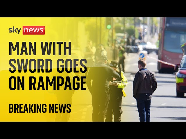 ⁣BREAKING: Several people stabbed by sword-wielding man in London - leaving five in hospital