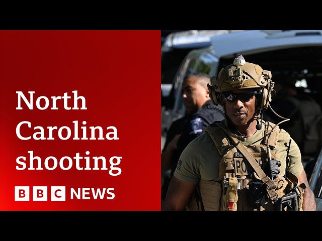 ⁣Charlotte shooting: Four police officers killed in North Carolina home siege | BBC News