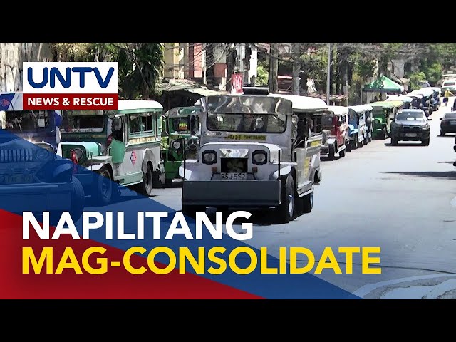 ⁣Ilang PUV operator, napilitan umanong mag-consolidate para ‘wag mawalan ng hanapbuhay