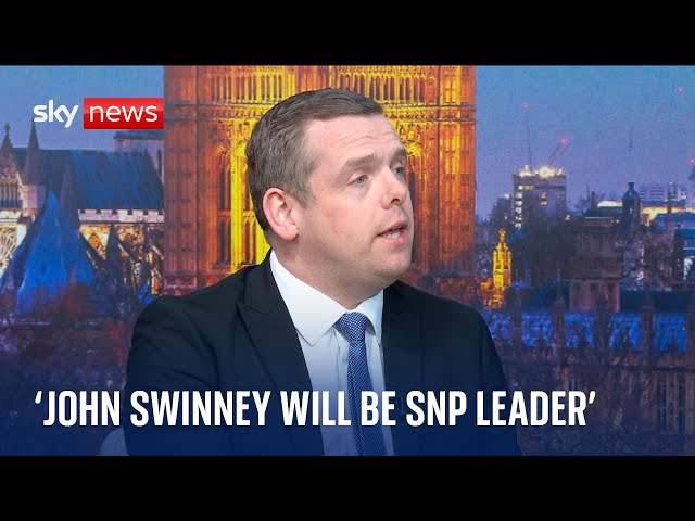 ⁣Swinney to be crowned SNP leader with 'no contest', says Scottish Conservatives leader