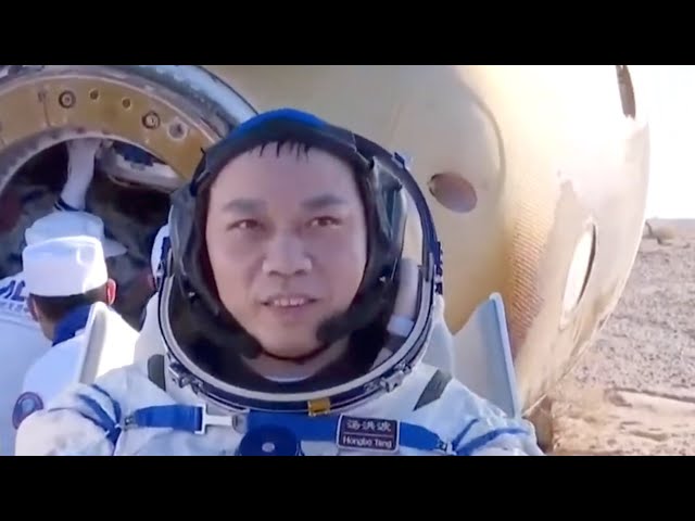 ⁣First Shenzhou-17 astronaut out of return capsule