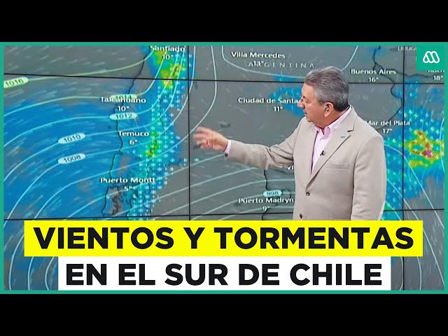 ⁣Alerta en sur de Chile: Vientos y tormentas por sistema frontal