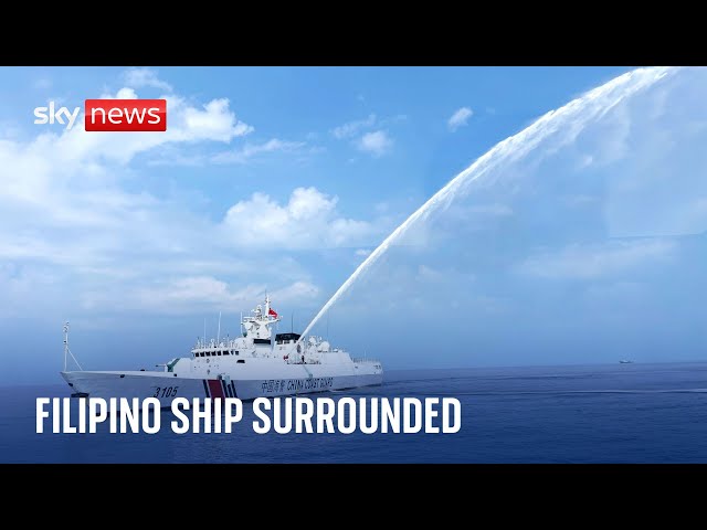 ⁣How a Filipino coastguard ship ended up being surrounded by 12 Chinese vessels