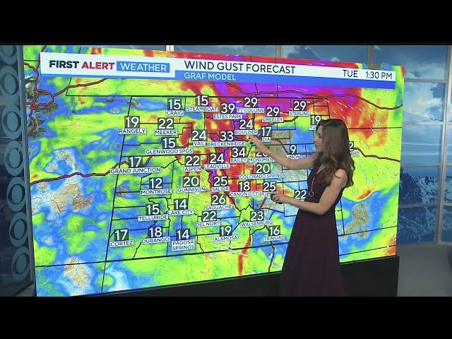 ⁣Denver weather: Sunny & breezy Tuesday before wet weather arrives Wednesday