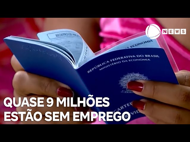 ⁣Quase 9 milhões de brasileiros estão sem emprego
