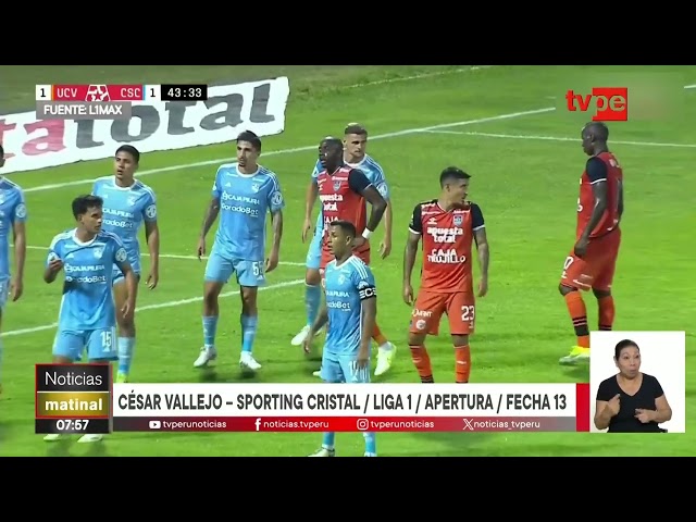 ⁣Sporting Cristal perdió 2-1 ante César Vallejo por la fecha 13 del Torneo Apertura