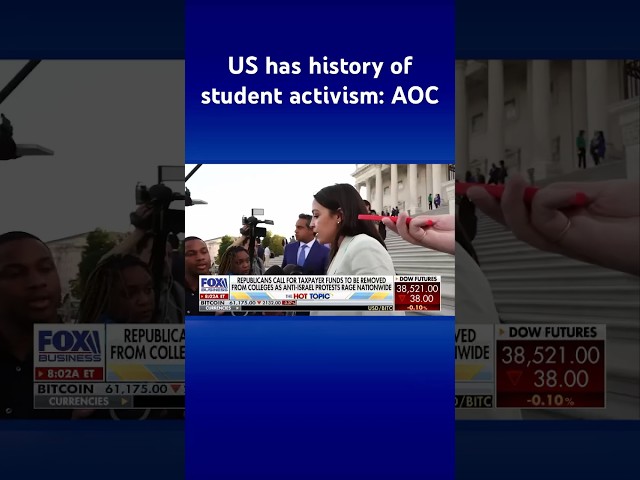 ⁣AOC says universities calling law enforcement in to curb protests is ‘extremely alarming’ #shorts