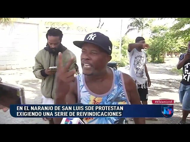 ⁣Residentes de El Naranjo protestan exigiendo una serie de reivindicaciones