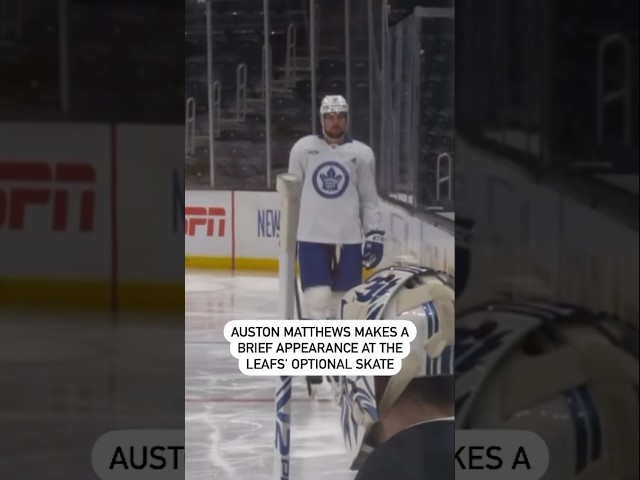 ⁣Auston Matthews  On The Ice For A Few Minutes At The Leafs' Optional Skate 