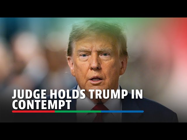 ⁣Judge fines Trump $9,000 for contempt in hush money trial, threatens jail | ABS-CBN News
