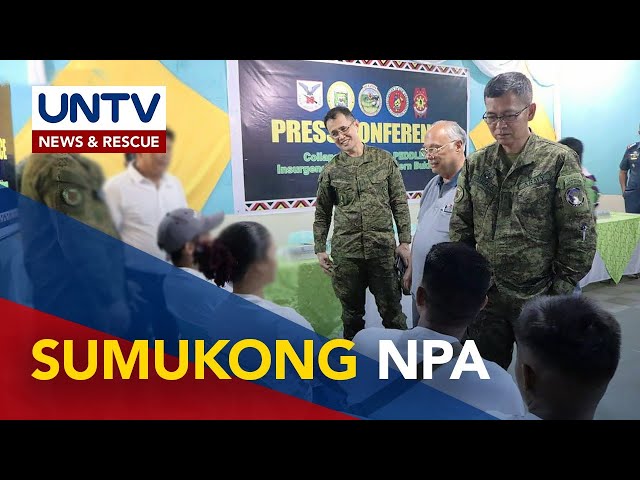 ⁣10 miyembro ng New People’s Army sa Bukidnon, sumuko sa mga awtoridad