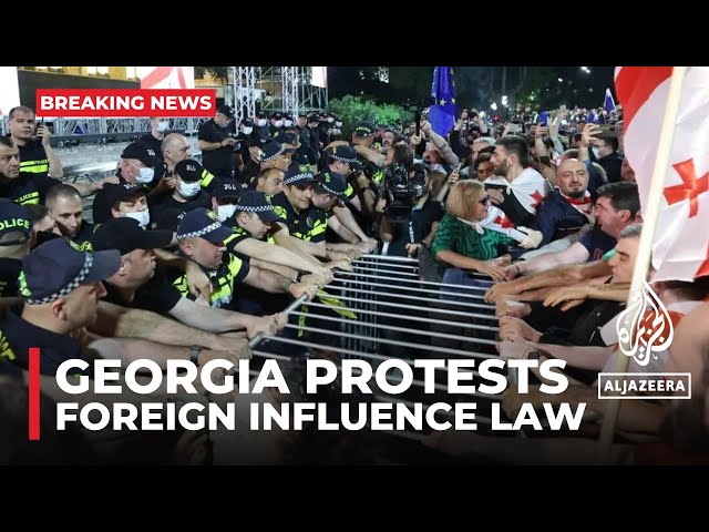 ⁣Georgia 'Foreign Influence' Law protests: Demonstrations turn violent in Capital Tbilisi