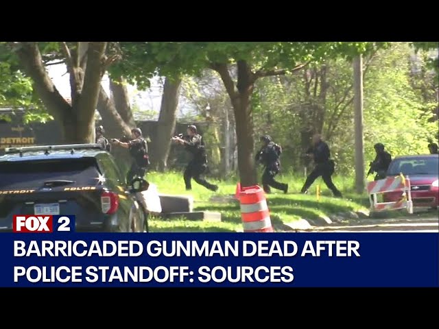 Detroit barricaded gunman situation ends with suspect dead