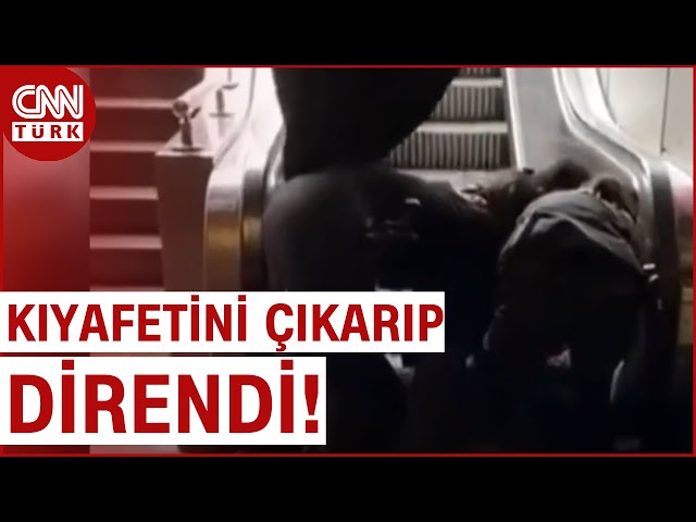 ⁣Olay Görüntüler Mecidiyeköy'de Kaydedildi! Kıyafetini Çıkarıp Polise Direndi! | CNN TÜRK