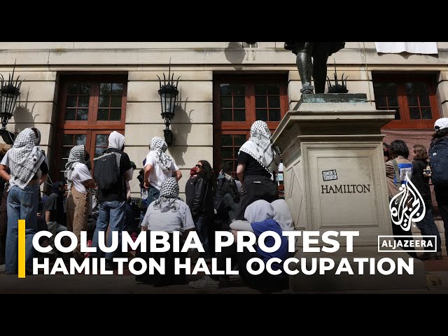 ⁣Students continue protest at Columbia University despite expulsion threats