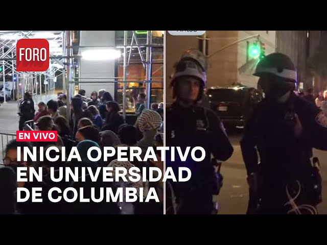 EN VIVO:  Inicia operativo policial en Universidad de Columbia