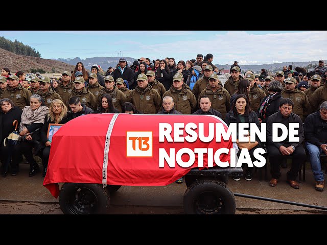 ⁣Resumen de noticias 30 abril: Realizan funerales de carabineros asesinados en Cañete