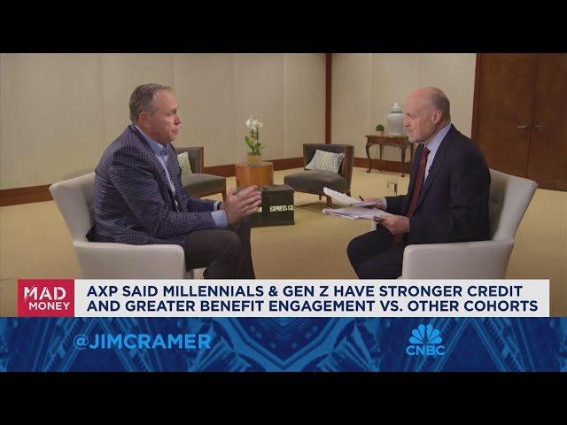 ⁣American Express CEO Steve Squeri sits down with Jim Cramer