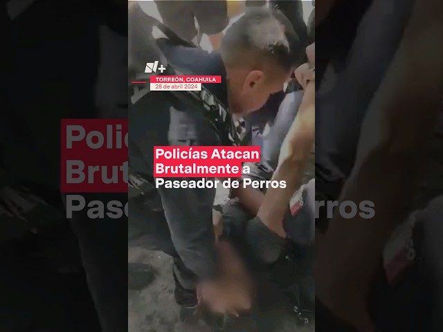 ⁣Policías atacan brutalmente a paseador de perros - N+ #Shorts